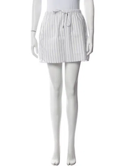 Pre-owned Simkhai Striped Mini Skirt W/ Tags In Blue
