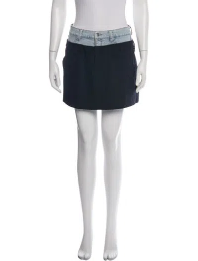Pre-owned Simkhai Striped Mini Skirt W/ Tags In Blue