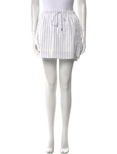 Pre-owned Simkhai Striped Mini Skirt W/ Tags In White
