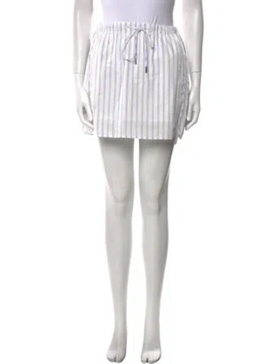 Pre-owned Simkhai Striped Mini Skirt W/ Tags In White