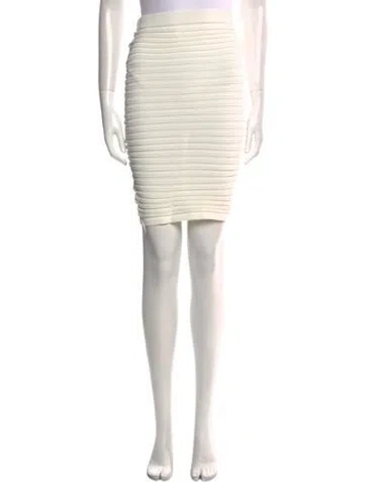 Pre-owned Simkhai Striped Mini Skirt In White