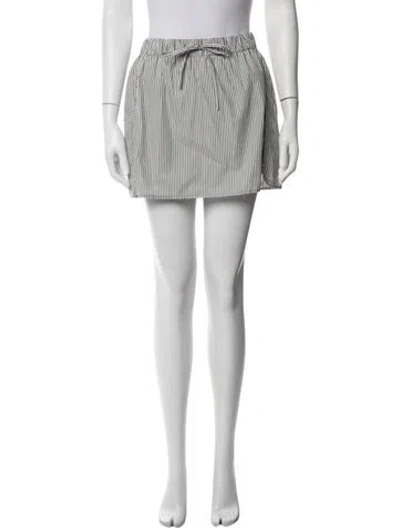 Pre-owned Simkhai Striped Mini Skirt In White