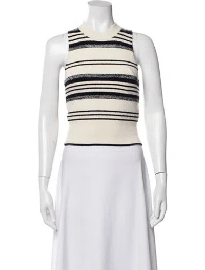 Pre-owned Simkhai Striped Mock Neck Sweater In Neutral