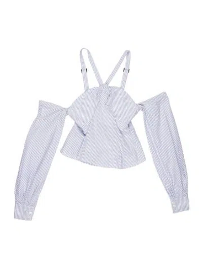 Pre-owned Simkhai Striped Off-the-shoulder Blouse In Multi