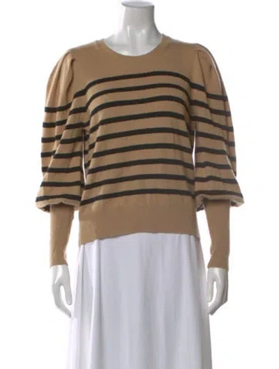 Pre-owned Simkhai Striped Scoop Neck Sweater In Neutral