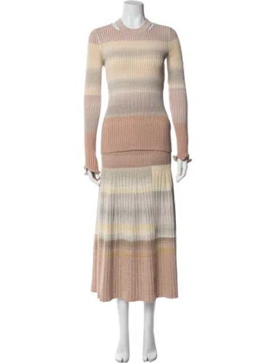 Pre-owned Simkhai Striped Skirt Set In Neutrals