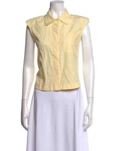Pre-owned Simkhai Striped Sleeveless Top In Neutrals