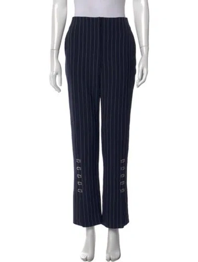 Pre-owned Simkhai Striped Straight Leg Pants In Blue