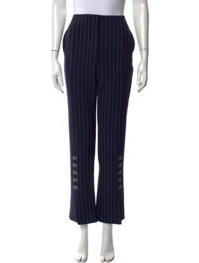 Pre-owned Simkhai Striped Straight Leg Pants In Blue