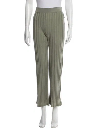 Pre-owned Simkhai Striped Straight Leg Pants In Gray