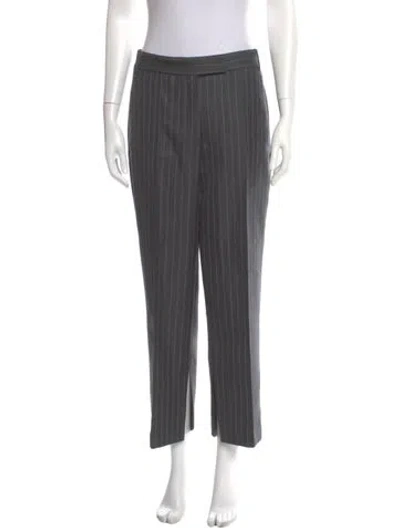Pre-owned Simkhai Striped Straight Leg Pants In Gray