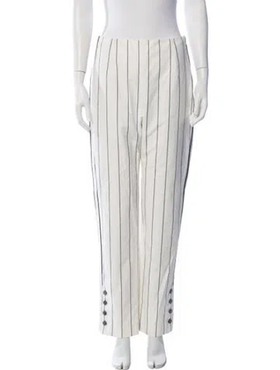 Pre-owned Simkhai Striped Straight Leg Pants In Neutrals