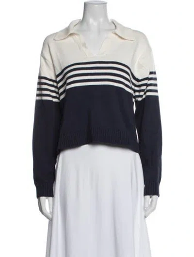 Pre-owned Simkhai Striped Sweater In Blue/white