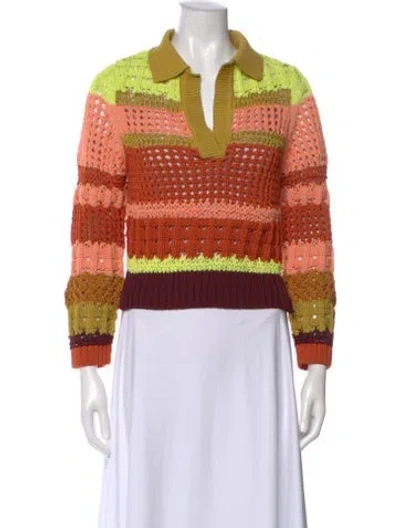 Pre-owned Simkhai Striped Sweater In Orange