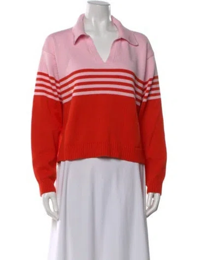 Pre-owned Simkhai Striped Sweater In Orange