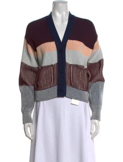 Pre-owned Simkhai Striped V-neck Sweater In Multicolor