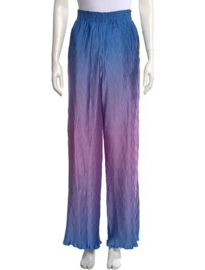 Pre-owned Simkhai Striped Wide Leg Pants In Blue