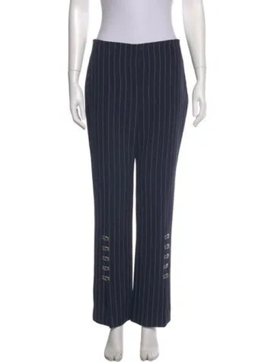Pre-owned Simkhai Striped Wide Leg Pants In Blue