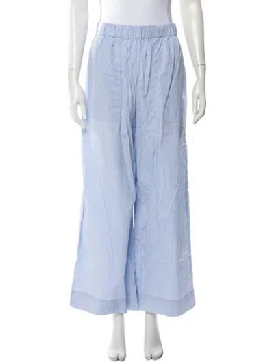 Pre-owned Simkhai Striped Wide Leg Pants In Blue