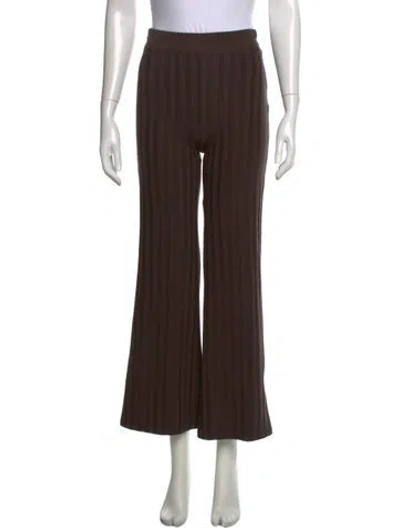 Pre-owned Simkhai Striped Wide Leg Pants In Brown