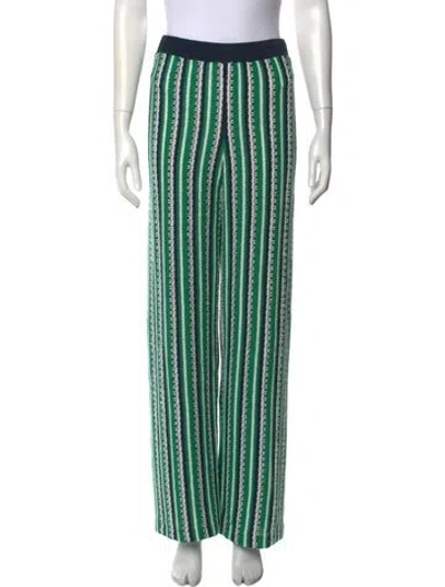 Pre-owned Simkhai Striped Wide Leg Pants W/ Tags In Green
