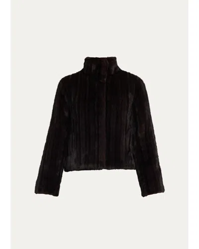 Simkhai Sudie Faux Fur Jacket In Brown