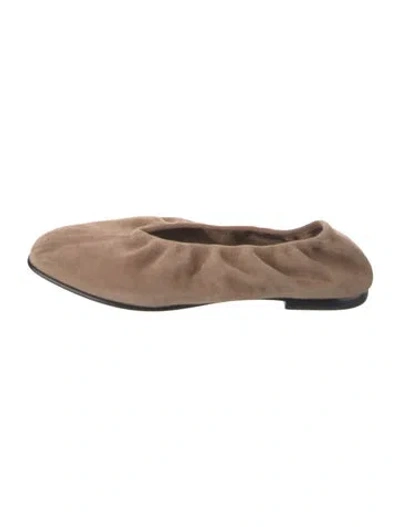 Pre-owned Simkhai Suede Ballet Flats In Neutral