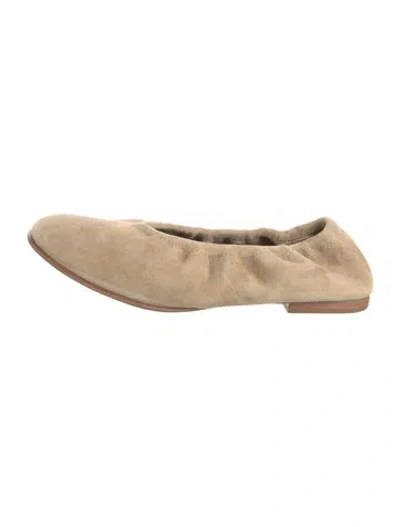 Pre-owned Simkhai Suede Ballet Flats In Neutrals