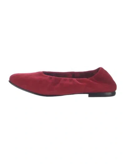 Pre-owned Simkhai Suede Ballet Flats In Red