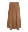 Simkhai Suede Bonnie Midi Skirt In Brown