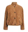 Simkhai Suede Marley Bomber Jacket In Brown