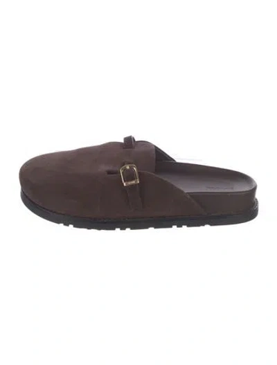 Pre-owned Simkhai Suede Mules In Brown