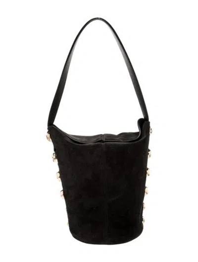 Pre-owned Simkhai Suede Shoulder Bag In Black