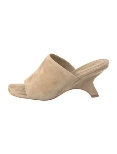 Pre-owned Simkhai Suede Slides In Neutral