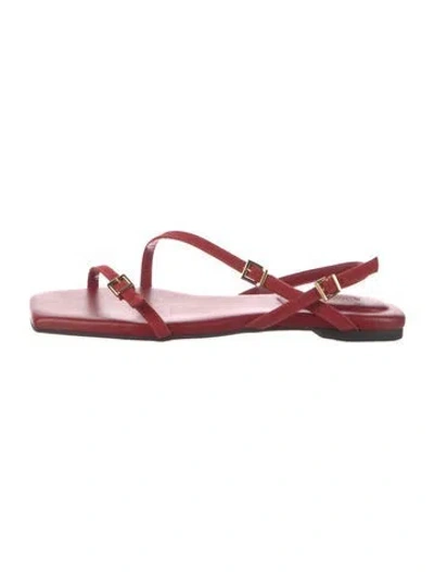 Pre-owned Simkhai Suede Slingback Sandals In Red
