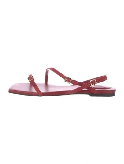 Pre-owned Simkhai Suede Slingback Sandals In Red