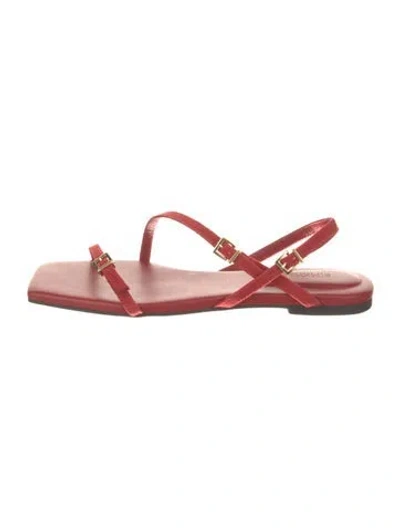 Pre-owned Simkhai Suede Slingback Sandals In Red