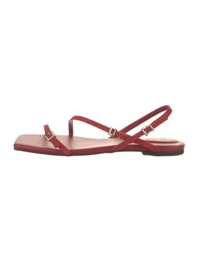 Pre-owned Simkhai Suede Slingback Sandals In Red