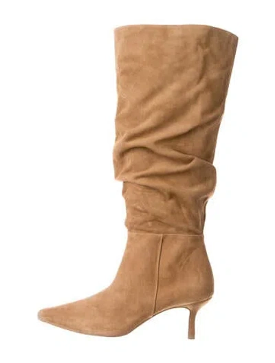 Pre-owned Simkhai Suede Slouch Boots In Brown