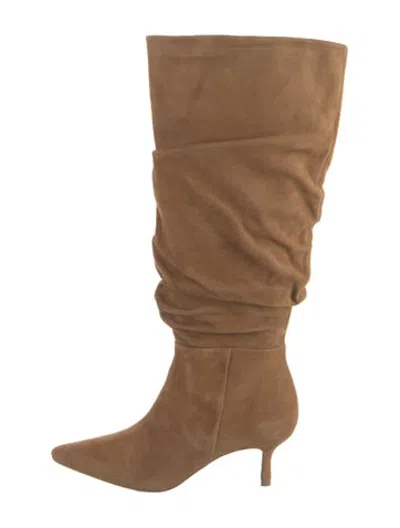 Pre-owned Simkhai Suede Slouch Boots In Brown
