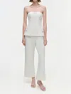 Simkhai Sully Wide Leg Cropped Pant In White In White