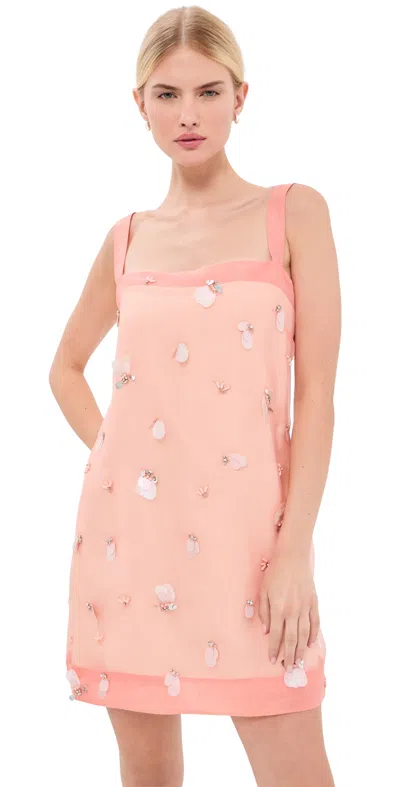 Simkhai Sumi Embellished Mini Dress Bubblegum In Pink