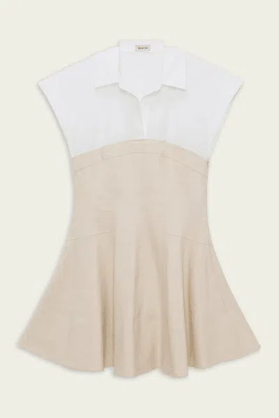 Simkhai Sundae Linen Mini Dress In Sand Multi In Neutral