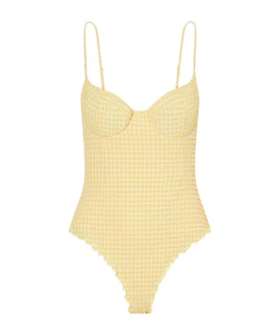 Simkhai Suni Checked Swimsuit In Multi