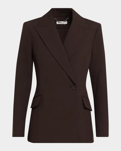 Simkhai Surabhi Hourglass Blazer In Chocolate