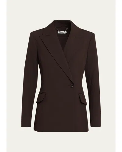Simkhai Surabhi Hourglass Blazer In Chocolate