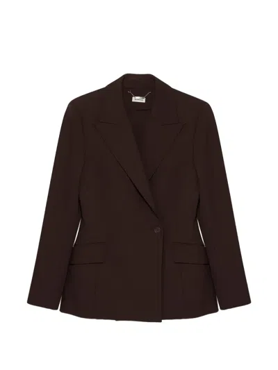 Simkhai Surabhi Peak-lapels Blazer In Brown