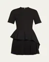 Simkhai Surry Short-sleeve Mini Dress In Black