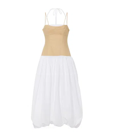 Simkhai Suspender Dress In White