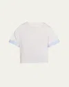 Simkhai Sutton Short-sleeve Combo Top In White